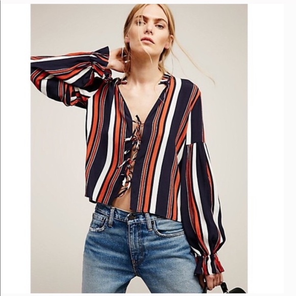 REVOLVE TULAROSA Nala Stripe Blouse - Picture 4 of 8